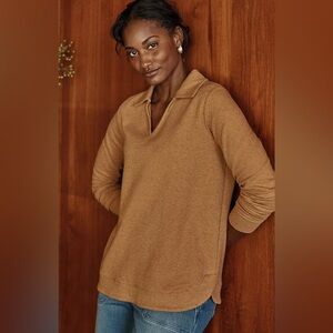 purejill JJill Diagonal Knit Cotton Blend Top Tigers Eye Multi Size 3X